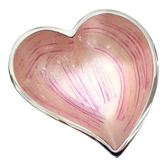 Handcrafted Heart Aluminum Bowl, Decorative Serving Dish, Romantic Home Decor Accent
