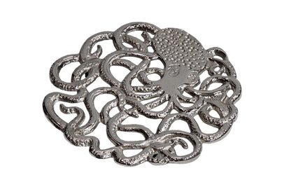 Cast Aluminum Octopus Trivet, Nautical Kitchen Decor, Coastal Table Protector