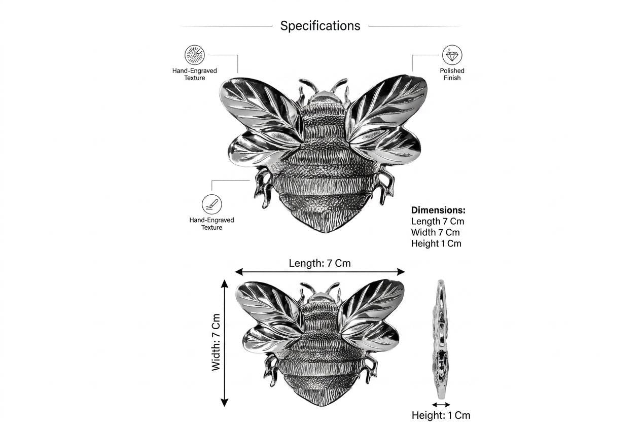 Aluminium Honeybee Shaped Tray | Decorative Serving Dish, Kitchen Organizer