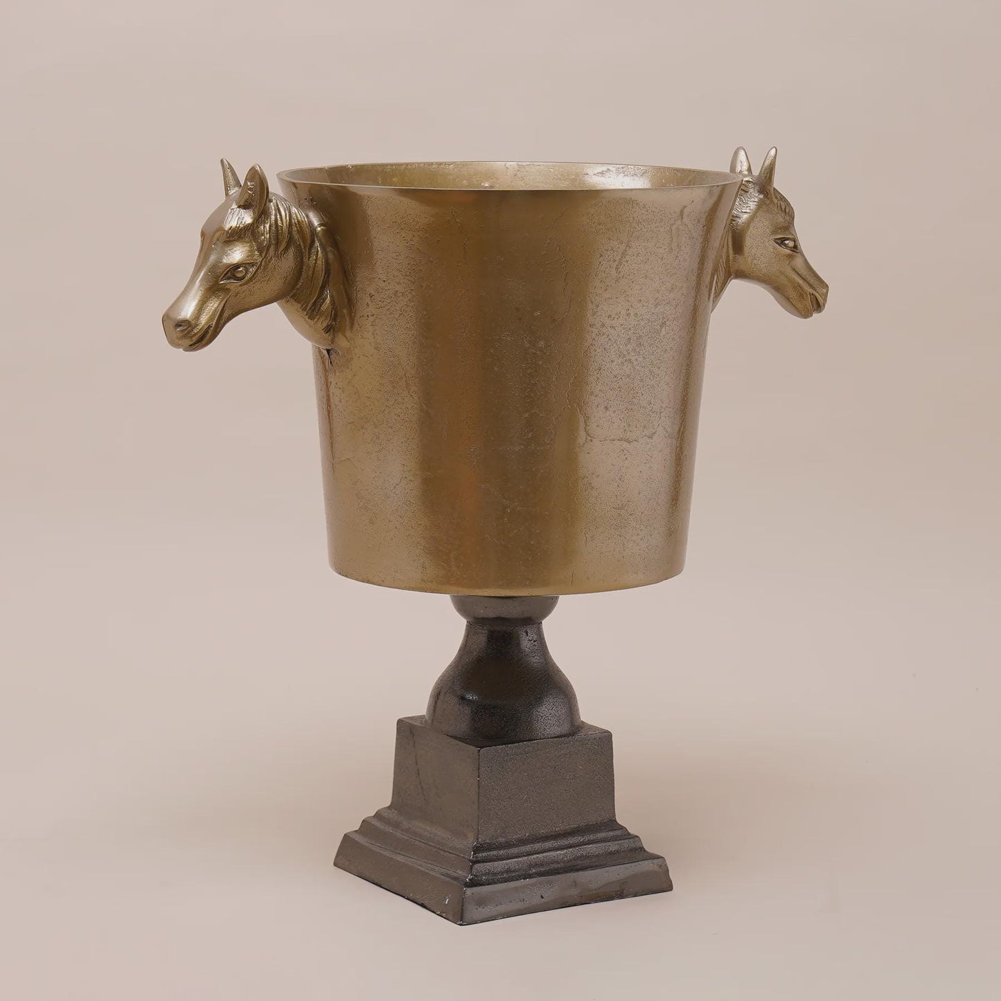 Horse Head Champagne Bucket, Ice Bucket for Wine & Champagne, Equestrian Bar Decor, Aluminum Wine Cooler, Luxury Gift, Party Bucket