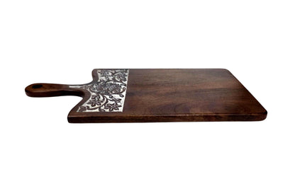 Rustic Wooden Charcuterie Board – Farmhouse Kitchen Serving Platter