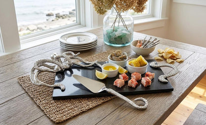 Octopus Granite Cheese Board, Ocean Coastal Serving Tray, Seafood Kitchen Decor