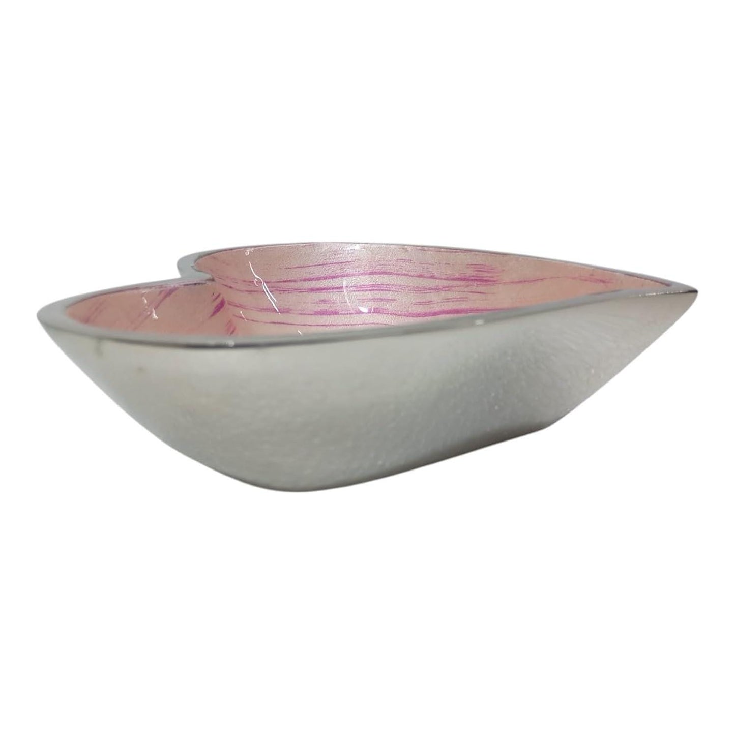Handcrafted Heart Aluminum Bowl, Decorative Serving Dish, Romantic Home Decor Accent