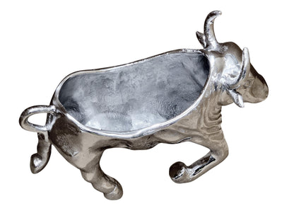Bull Wine Holder | 2 Bottle Metal Wine Rack | Rustic Animal Décor | Bar & Table Centerpiece