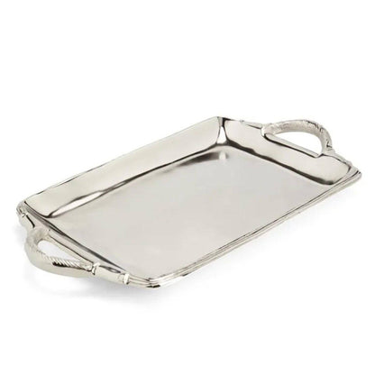 Handcrafted Aluminum Serving Tray | Festive Snack Platter