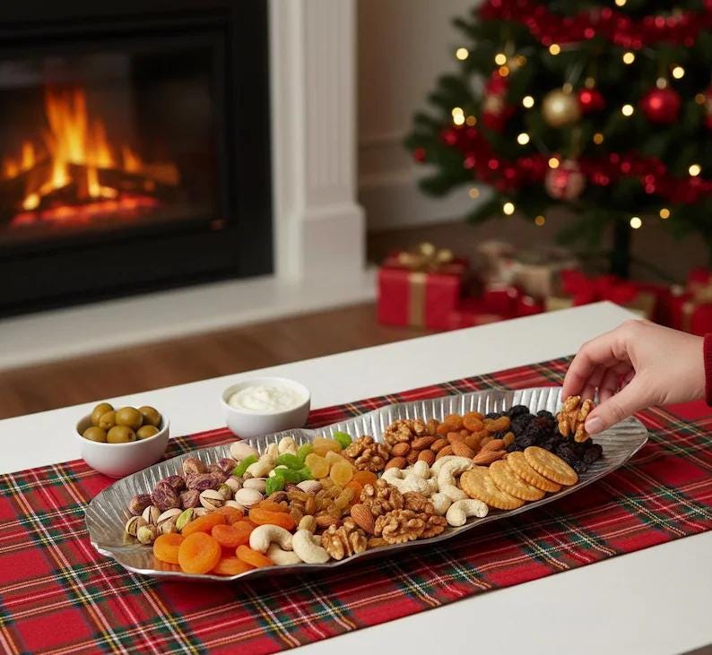 Handcrafted Aluminum Banana Leaf Tray | Decorative Table Centerpiece