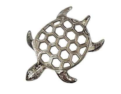Sea Turtle Trivet, Cast Aluminium Hot Pad, Coastal Kitchen Decor, Heat Resistant Pot Holder