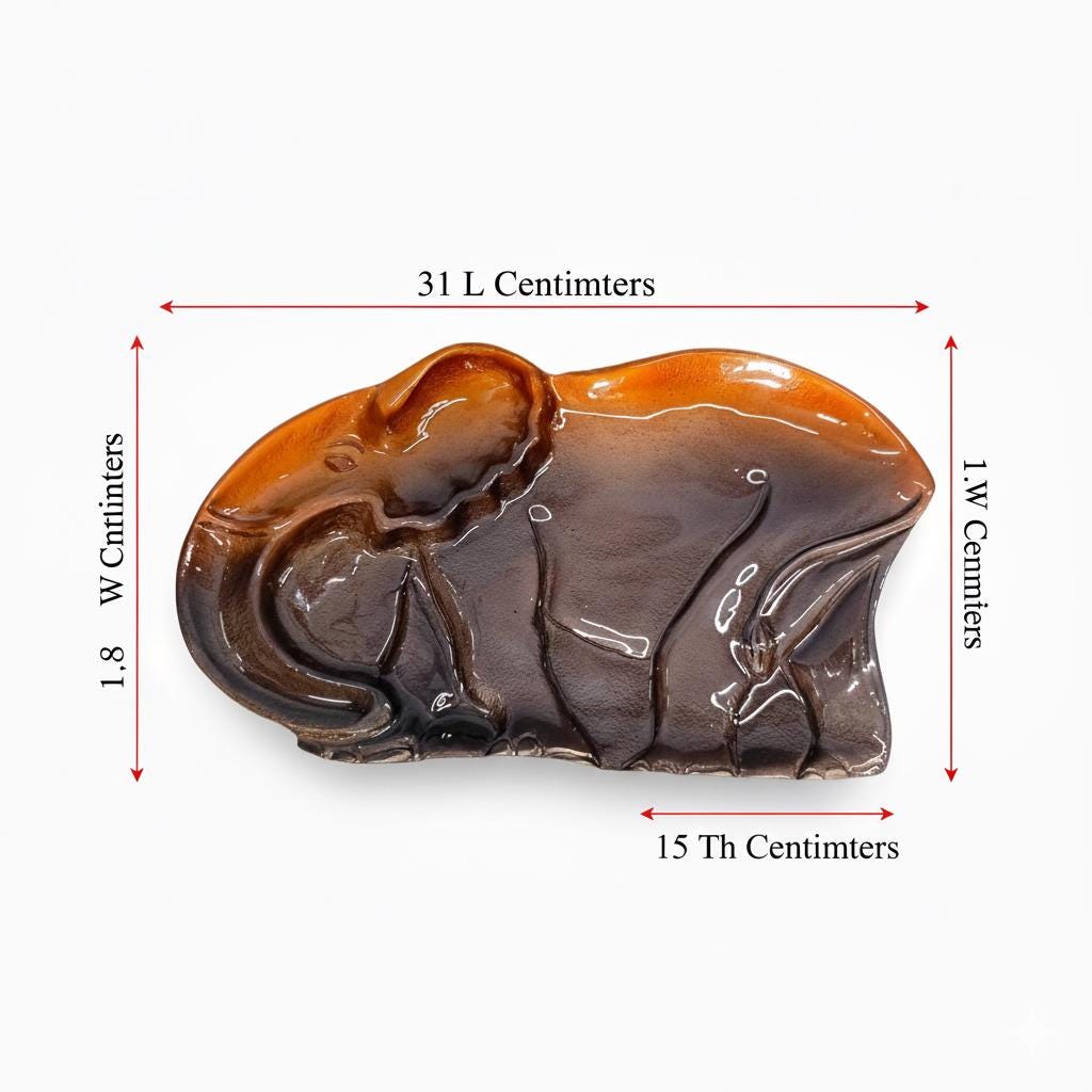 Enamel Elephant Serving Bowl | Cast Aluminum Decorative Platter