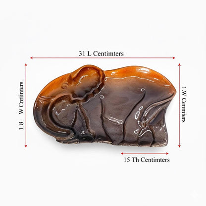 Enamel Elephant Serving Bowl | Cast Aluminum Decorative Platter
