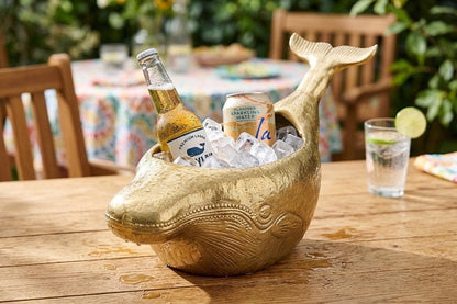 Handcrafted Whale Wine Bottle Holder | Coastal Nautical Decor
