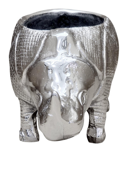 Rhino Wine Holder | Single Bottle Metal Wine Rack | Animal-Themed Décor | Unique Bar & Table Accent Animal Shape Wine Chiller