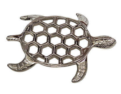 Sea Turtle Trivet, Cast Aluminium Hot Pad, Coastal Kitchen Decor, Heat Resistant Pot Holder
