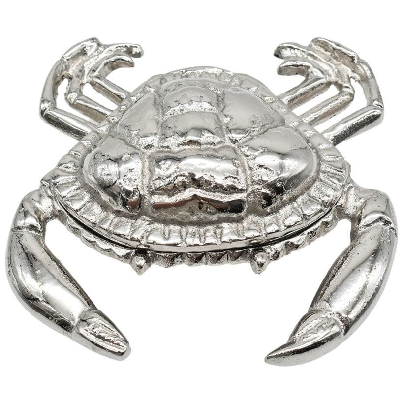 Aluminum Crab Butter Dish with Lid | Coastal Christmas Tableware