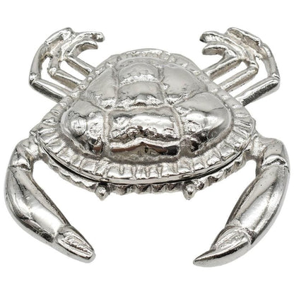 Aluminum Crab Butter Dish with Lid | Coastal Christmas Tableware