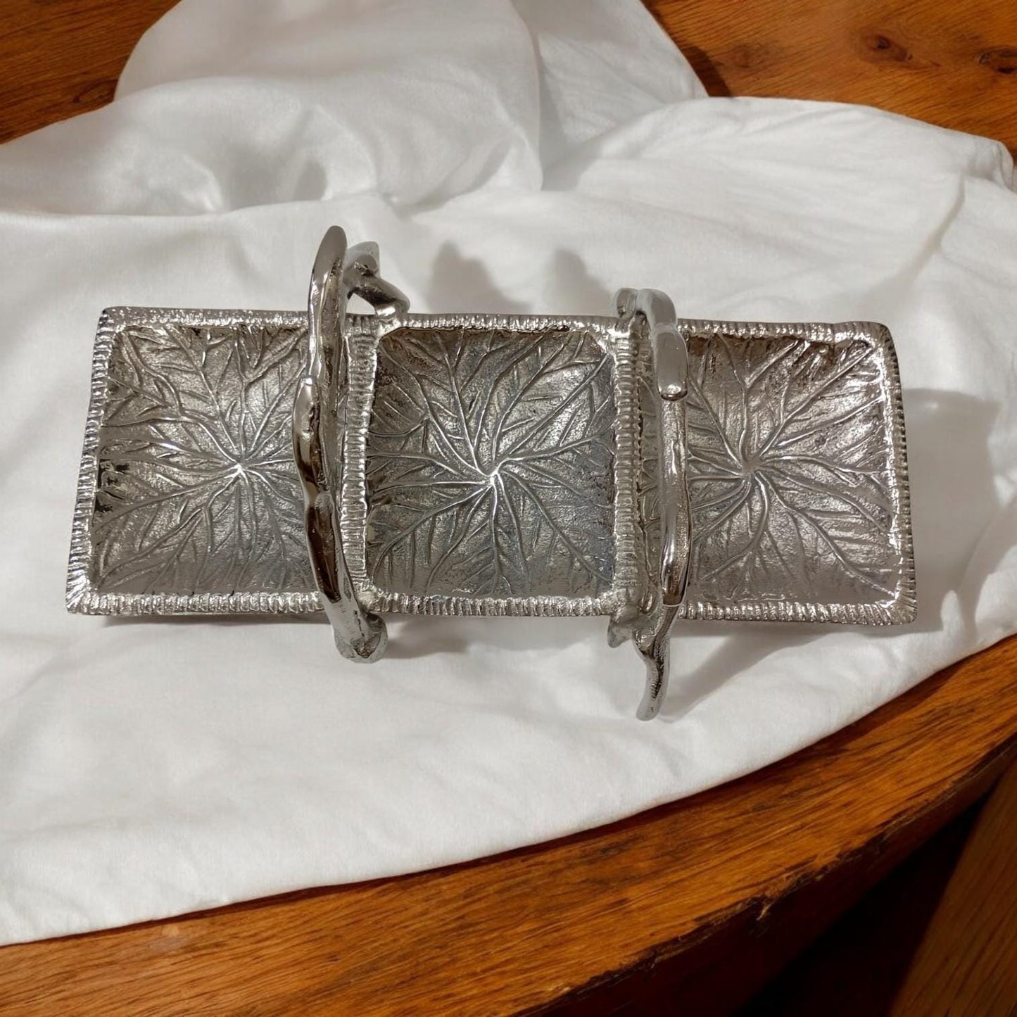 Antler Aluminum 3 Section Serving Tray Woodland
