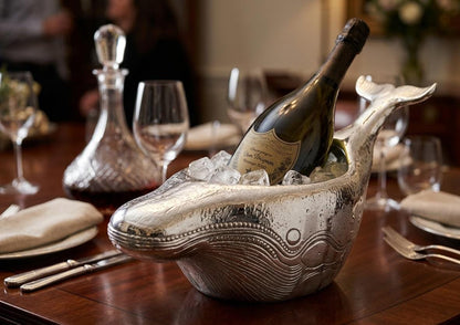 Handcrafted Whale Wine Bottle Holder | Coastal Nautical Decor