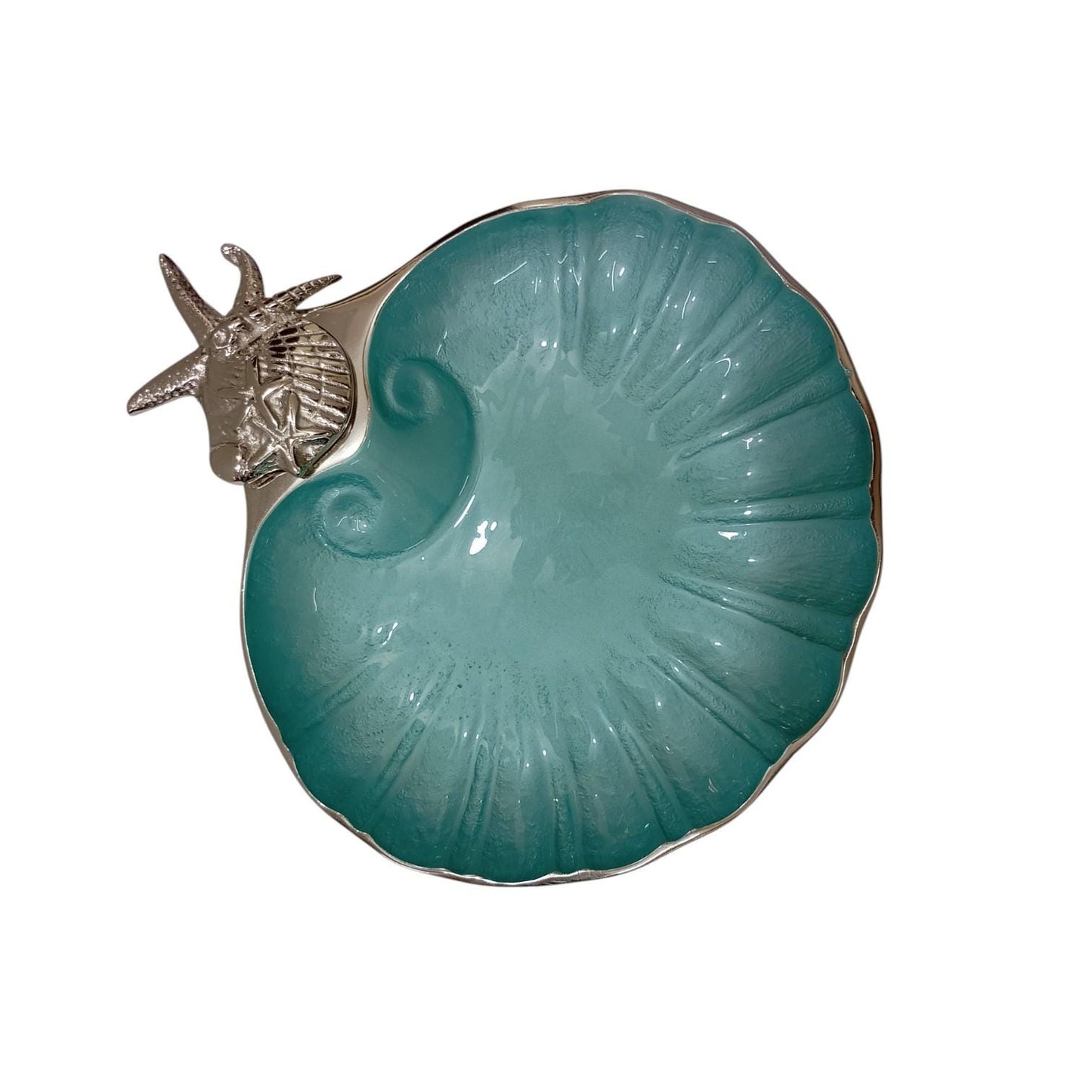 Octopus-Shape Platter – Sea-Themed Elegance in Light Green Enamel