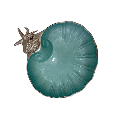 Octopus-Shape Platter – Sea-Themed Elegance in Light Green Enamel