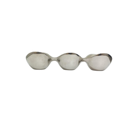 Three Round Decorative Containers with Metallic Carrier Base – Elegant Display Tray