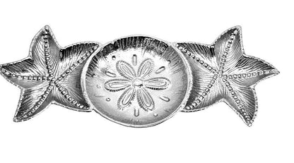 Handcrafted Aluminum Platter | Silver Serving Tray, Table Centerpiece