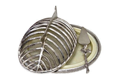 Fish Design Cheese Platter with Lid – Enamel Aluminum Charcuterie Serving Tray