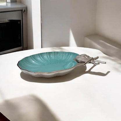Octopus-Shape Platter – Sea-Themed Elegance in Light Green Enamel
