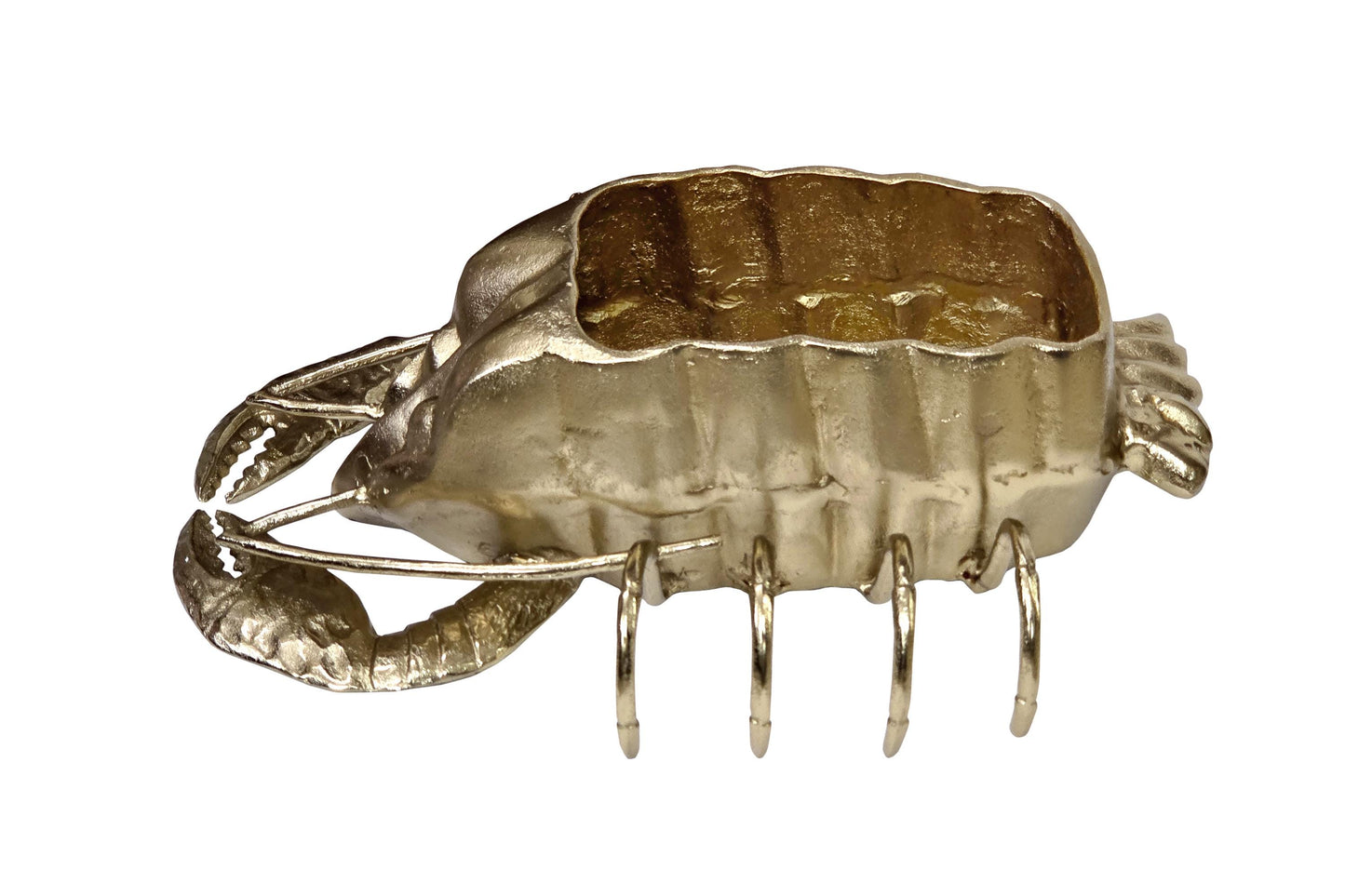 Gold Lobster Wine Bottle Holder, Nautical Bar Decor, Beach House Wine Rack