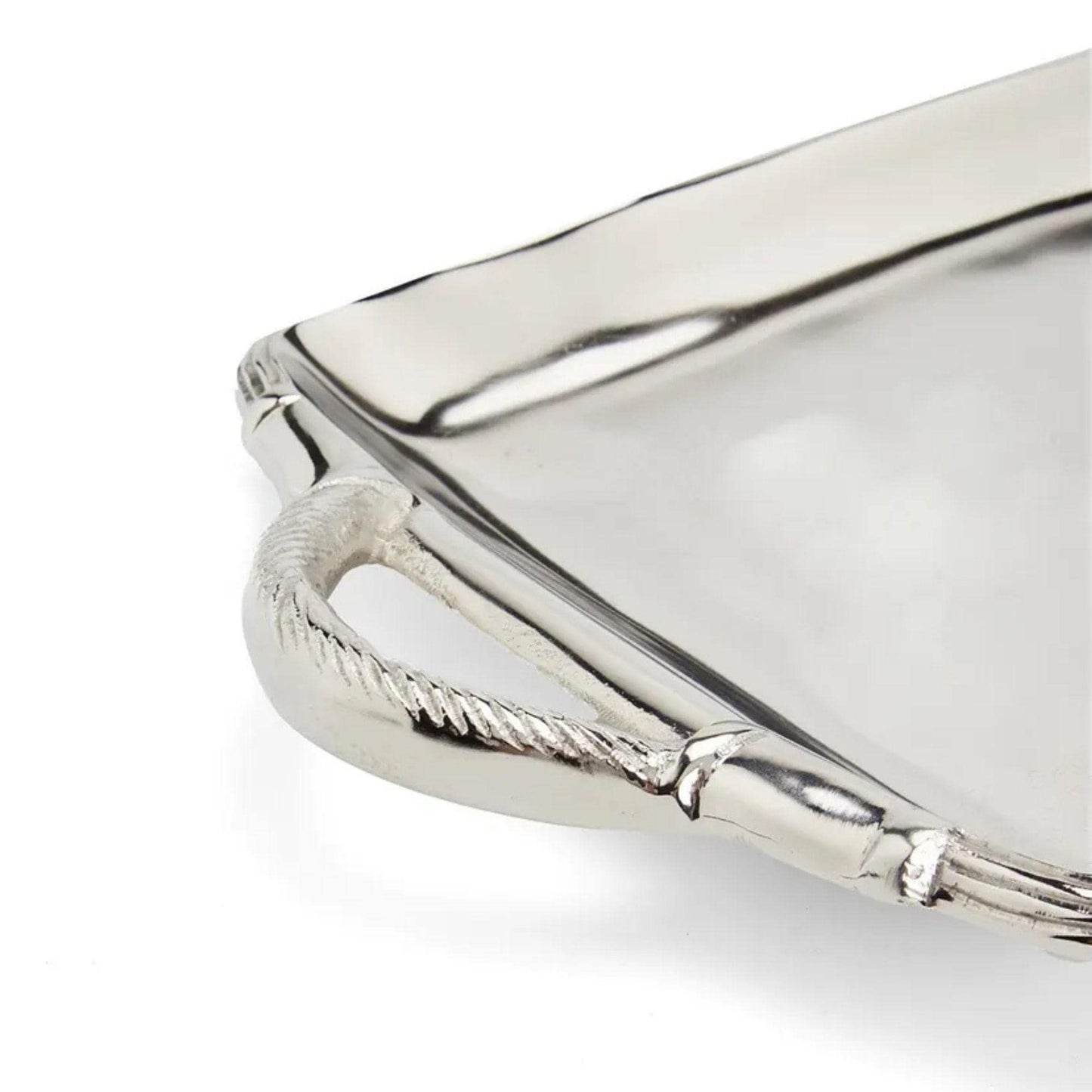 Handcrafted Aluminum Serving Tray | Festive Snack Platter