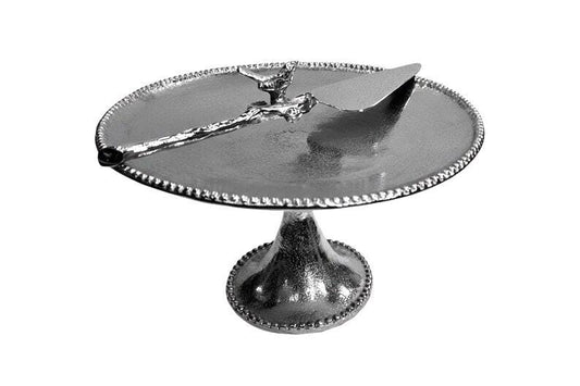 Elegant  Cake Stand with Spatula, Charcuterie Cheese Serving Platter