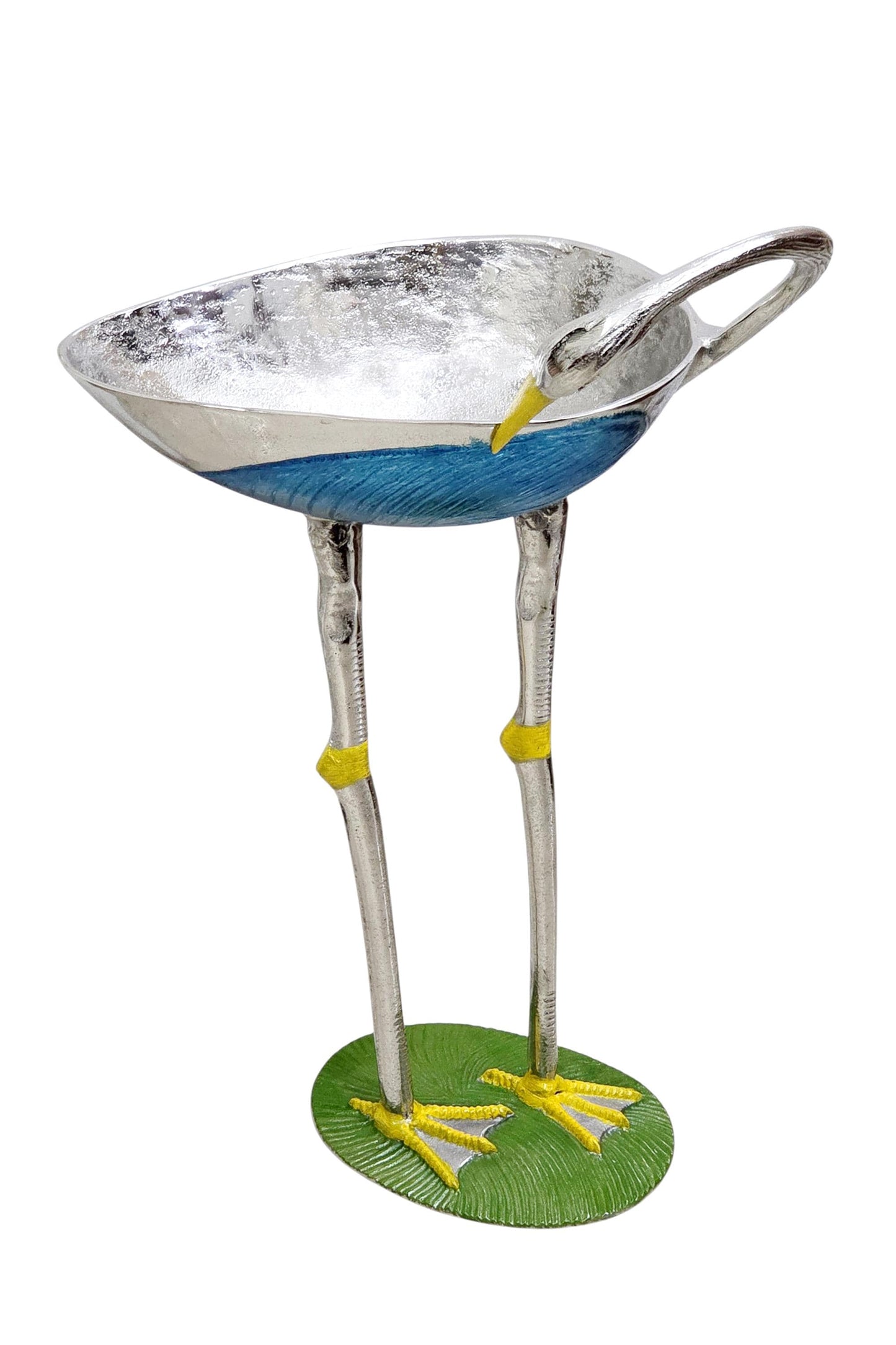 Flamingo Pedestal Wine Holder | Elegant Metal Champagne Bucket, Bar Décor