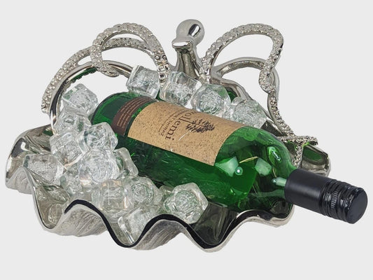 Handcrafted Aluminum Octopus Shell Wine Cooler, Coastal Bar Decor, Nautical Ice Bucket