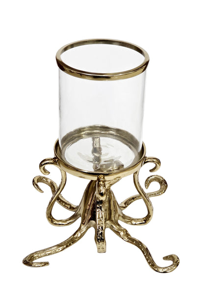 Octopus Candle Holder | Nautical Resin Decor, Coastal Ocean Accent