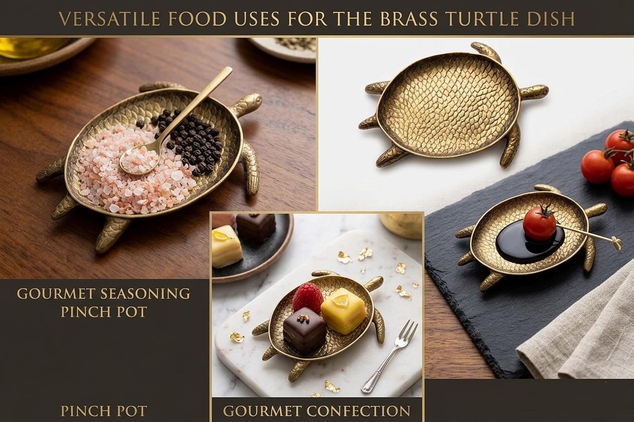 Handmade Aluminum Turtle Platter – Coastal Kitchen Serving Tray