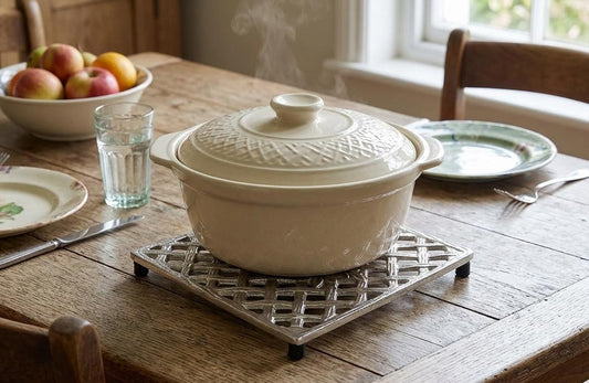 Trellis Trivet | Farmhouse Kitchen Decor, Heat Resistant Pot Holder