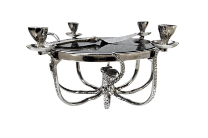 Octopus Candle Cheese Board with Cake Lifter – Coastal Aluminum Serving Platter