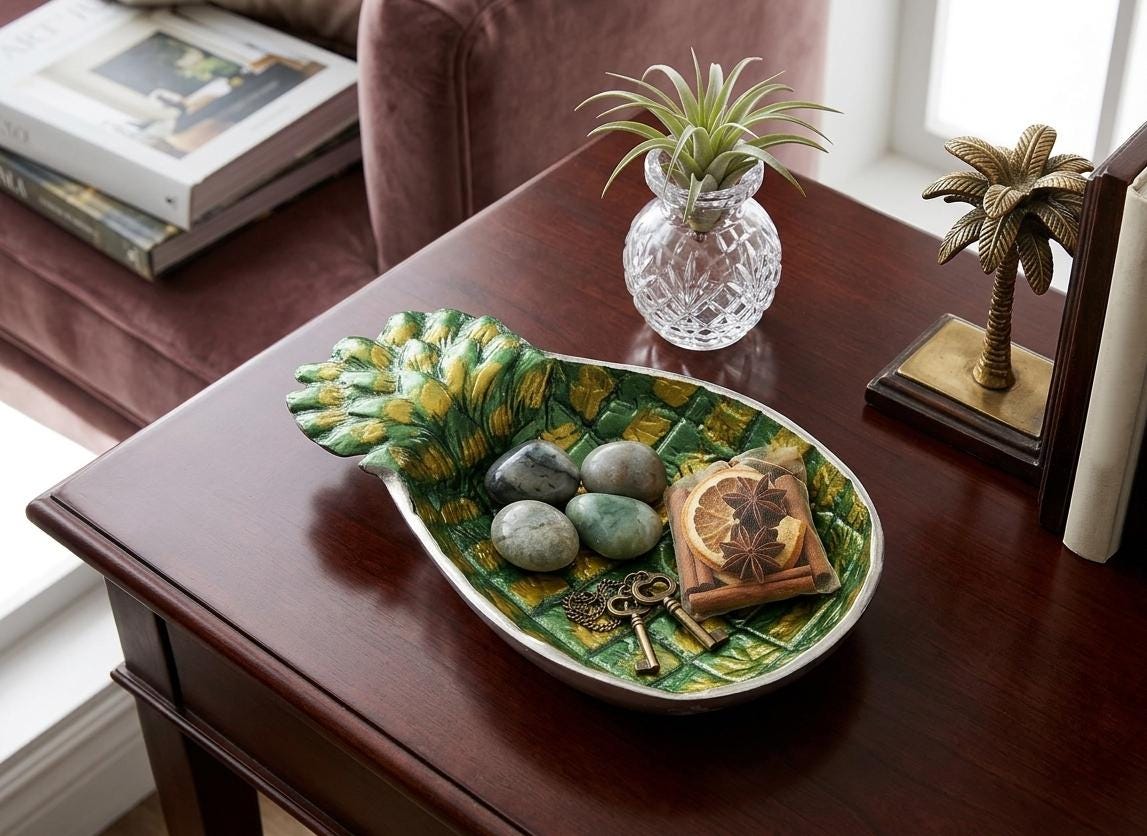 Pineapple Serving Bowl – Tropical Fruit Snack Dish, Elegant Table Centerpiece